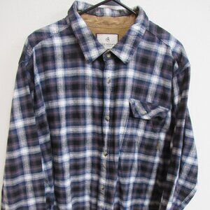 Legendary Whitetails Buck Camp Purple Plaid Flannel L/S Shirt Shacket 2XLT